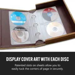Bellagio-Italia Imperial & Persian Book Box Combo - CD/DVD Storage Binder Set - 128 Capacity Storage Organizer for DVDs, CDs, Blu Rays, & Video Games