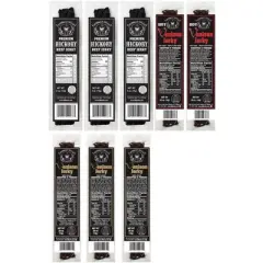 Buffalo Bills 15-Piece Jerky and Sticks Sampler Burlap Gift Bag (Assortment of Jerky and Sticks)