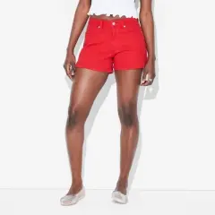 Women's Heritage Curvy Mid-Rise Denim Shorts - Wild Fable&trade; Dark Red