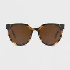 Women's Tortoise Shell Print Angular Square Sunglasses - Universal Thread&trade; Brown