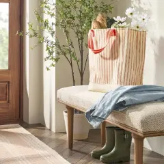 Engineered Stripe Market Tote Orange/Natural - Hearth & Hand&trade; with Magnolia