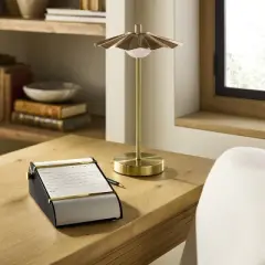 Metal Note Paper Roll Dispenser Black/Brass - Hearth & Hand&trade; with Magnolia