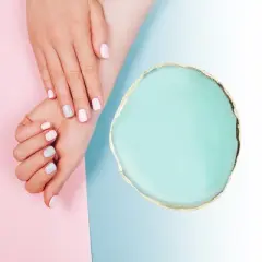 Unique Bargains 1 Pc Portable Round Nail Art Palette