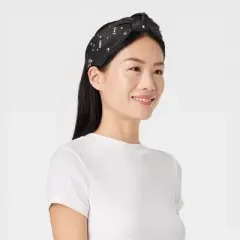 Football Game Day Embellished Top Knot Headband - Universal Thread&trade; Black