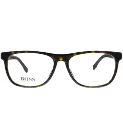 Hugo Boss BOSS0985 086 Unisex Rectangle Eyeglasses Dark Havana 55mm