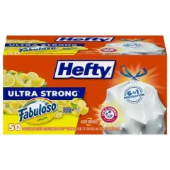 Hefty Ultra Strong Fabuloso Lemon Tall Kitchen Trash Bags - 13gal/50ct