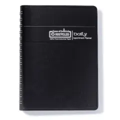 2026 House of Doolittle 5" x 8" Calendar Year Daily Appointment Book Faux Leather Cover Black