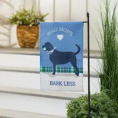 Evergreen Wag More, Bark Less Garden Burlap Flag 12.5 x 18 Inches Indoor Outdoor Decor