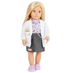 Our Generation Noemie with Plush Hamster 18" Pet Care Vet Doll