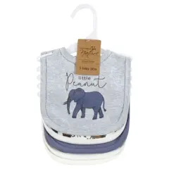 Touched by Nature Infant Boy Organic Cotton Bibs, Classic Safari, One Size