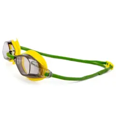 Aqua Leisure EQUINOX Adult Swim Goggles - Green: Latex-Free, Adjustable Polycarbonate Lens