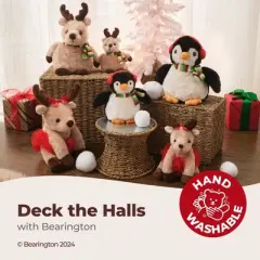 Bearington Big Bucky Reindeer Stuffed Animal, 11.5 Inch Christmas Plush Gifts for Kids, For Ages 3-14