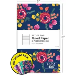 Elan Publishing Company 5 x 8 Field Book Set - Lined Text / Combo. PATTERNS Cover