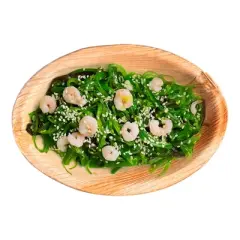 Smarty Had A Party 3.5 oz. Oval Palm Leaf Eco Friendly Disposable Bowls - 100 pcs