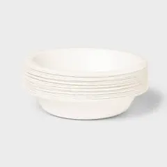 White Disposable Paper Bowls - 30ct - Dealworthy&trade;