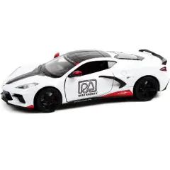 2020 Chevrolet Corvette C8 Stingray Coupe White Official Pace Car "Road America" 1/24 Diecast Model Car by Greenlight