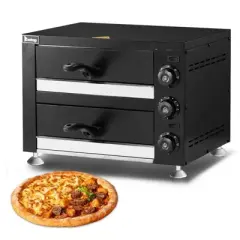 Winado 17.9 In. 2200W Electric Countertop Double Deck Pizza Oven