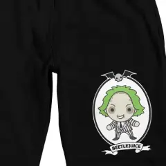 Beetlejuice Kawaii Betelgeuse Men's Black Sleep Pajama Shorts