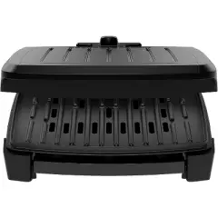 GEORGE FOREMAN Contact Submersible Grill, 5-Serving Grill - Adjustable Temperature Control, Black Plates, Wash the entire grill