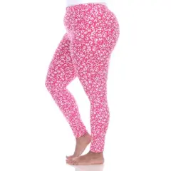 Plus Size Super Soft Leopard Printed Leggings - White Mark