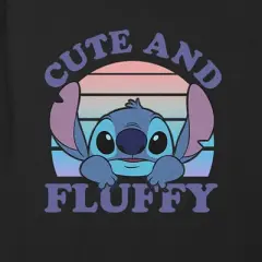 Girl's Lilo & Stitch Cute and Fluffy Retro Sunset Crop Top T-Shirt