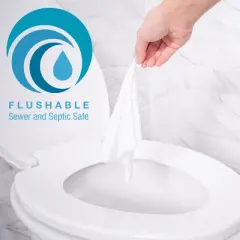 HealthSmart Flushable Wipes, Gentle on Sensitive Skin, Easily Disintegrates, Alcohol-Free Wipes for Adults or Babies, FSA & HSA Eligible, 24 Count