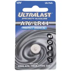 Ultralast&reg; UL76A Alkaline Photo/Medical Button Cell Battery in Multicolored