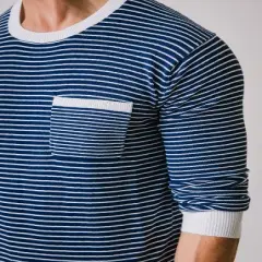 Hope & Henry Men's Long Sleeve Crew Neck Sweater with Pocket