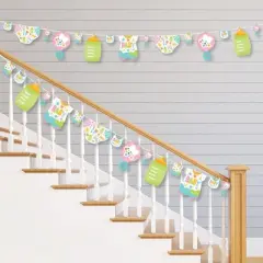 Big Dot of Happiness Colorful Baby Shower - Gender Neutral Party DIY Decorations - Clothespin Garland Banner - 44 Pieces