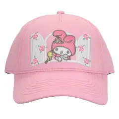 My Melody Character In Window Women's Pink Baseball Cap