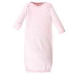 Touched by Nature Baby Girl Organic Cotton Long-Sleeve Gowns 3pk, Girl Elephant