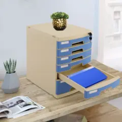 YIYIBYUS Drawer Organizer, Drawer Box with 6 Compartments, Drawer File Organizer