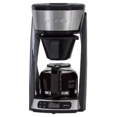 BUNN Heat N' Brew 10 Cup Programmable Coffee Maker - Black: Drip, Electric, Dishwasher-Safe, Basket Filter, 1300W