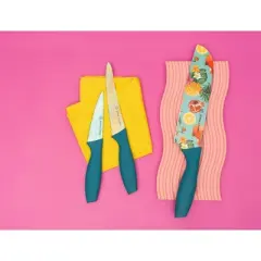 Dura Culina&reg; Artistic Edge 3-Piece Printed Kitchen Knife Set with Blade Guards - Tropical