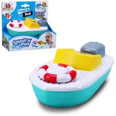 BB Junior Splash'N'Play Twist and Sail Motorboat, Wind-Up Bath Toy, Ages 12&ndash;36 Months