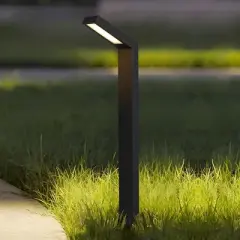 C Cattleya 21" Low-voltage Black Aluminum LED Landscape Path Lights with Frosted Glass Shade(10-Pack)