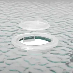 Square Patio Bar Height Table with Tempered Glass Top & Umbrella Hole - Brown - Crestlive Products