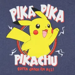 Seven Times Six Pokemon Tank Top Men's Pika Pika Pikachu Muscle Sleeveless T-Shirt Blue