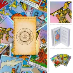 Tarot Cards with Guidebook &ndash; 78-Card Oracle Deck with Holographic Finish &ndash; Tarot Card Set Suitable for Beginners or Enthusiasts by Trademark Games
