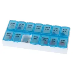 Ezy Dose Blue, White 7 Day Pill Organizer 67375