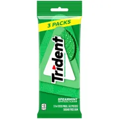 Trident Spearmint Chewing Gums - 2.816oz/3pk