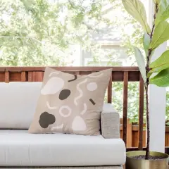 20"x20" Deny Designs Cortney Herron Abstract Outdoor Throw Pillow: Polyester Fill, Plain Weave Fabric, All Ages