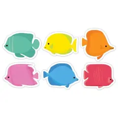 Creative Teaching Press&reg; Sea Friends School of Fish 3" Designer Cut-Outs, 36 Per Pack, 3 Packs