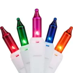 J. Hofert Co 140ct Everglow Mini Christmas String Light Set White Wire - Multi-Color