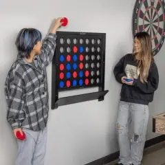 GoSports Wall Mounted Giant 4 in a Row - Jumbo Four in a Row with Coins