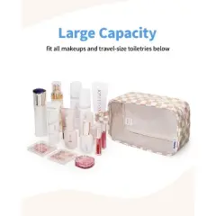 Narwey Clear Makeup Bag Cosmetic Bag with Zipper for Travel