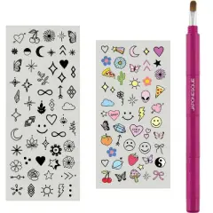 JAPONESQUE Nailed It! Art Kit. Inked By Dani Nail Art Tattoos - 6pc