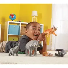 Learning Resources Jumbo Jungle Animals: Mommas and Babies, Momma and Baby Elephant, Momma and Baby Gorilla, and Momma and Baby Tiger, 6 Animals