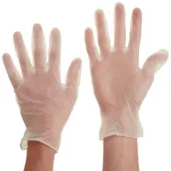 CareMates Vinyl Powder Free Examination Gloves Large, 100 Ct