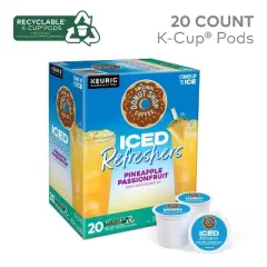 The Original Donut Shop Pineapple Passionfruit Keurig K-Cup Iced Refresher Pods - 20ct